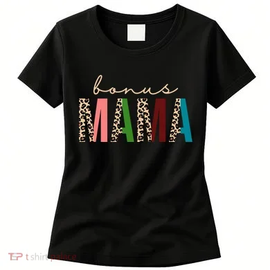 Cute Bonus Mama Leopard Pattern Women's T-Shirt