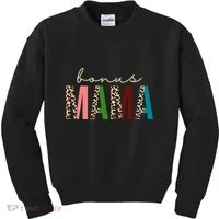 Cute Bonus Mama Leopard Pattern Kids Sweatshirt thumb 0