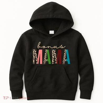 Cute Bonus Mama Leopard Pattern Kids Hoodie