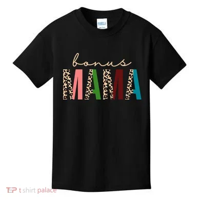 Cute Bonus Mama Leopard Pattern Kids T-Shirt