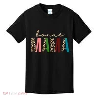 Cute Bonus Mama Leopard Pattern Kids T-Shirt thumb 0