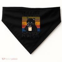 Coffee Because Murder Is Wrong Angry Cat Coffee Funny Quote USA-Made Doggie Bandana thumb 0