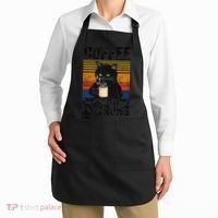 Coffee Because Murder Is Wrong Angry Cat Coffee Funny Quote Apron thumb 2