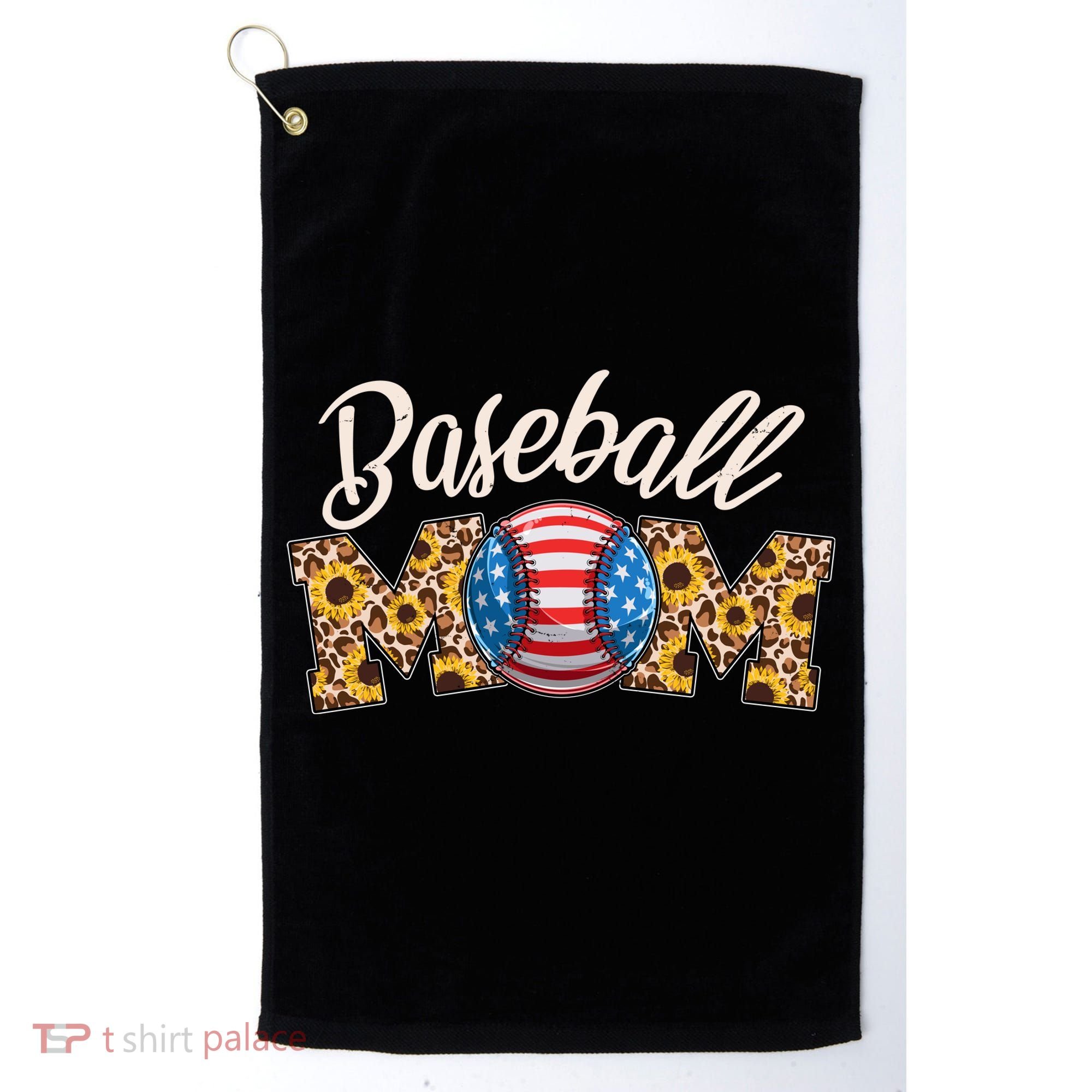 Cute Baseball Mom Baseball Fan Golf Towel