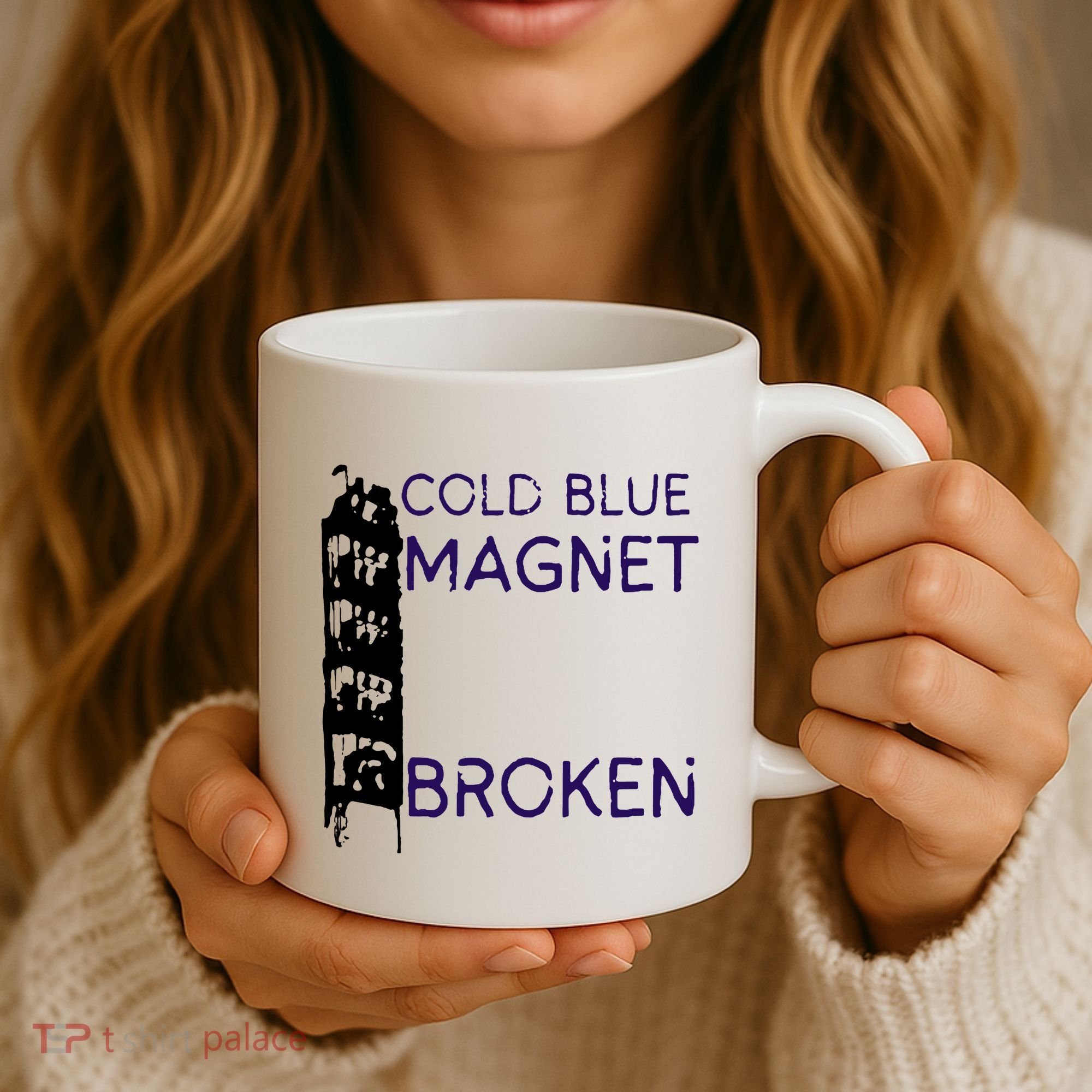 Cold Blue Magnet Broken Coffee Mug