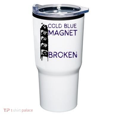 Cold Blue Magnet Broken Tumbler