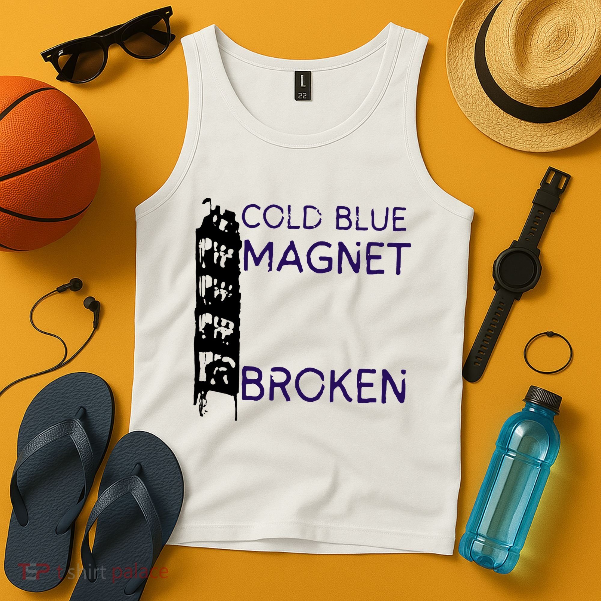 Cold Blue Magnet Broken Tank Top