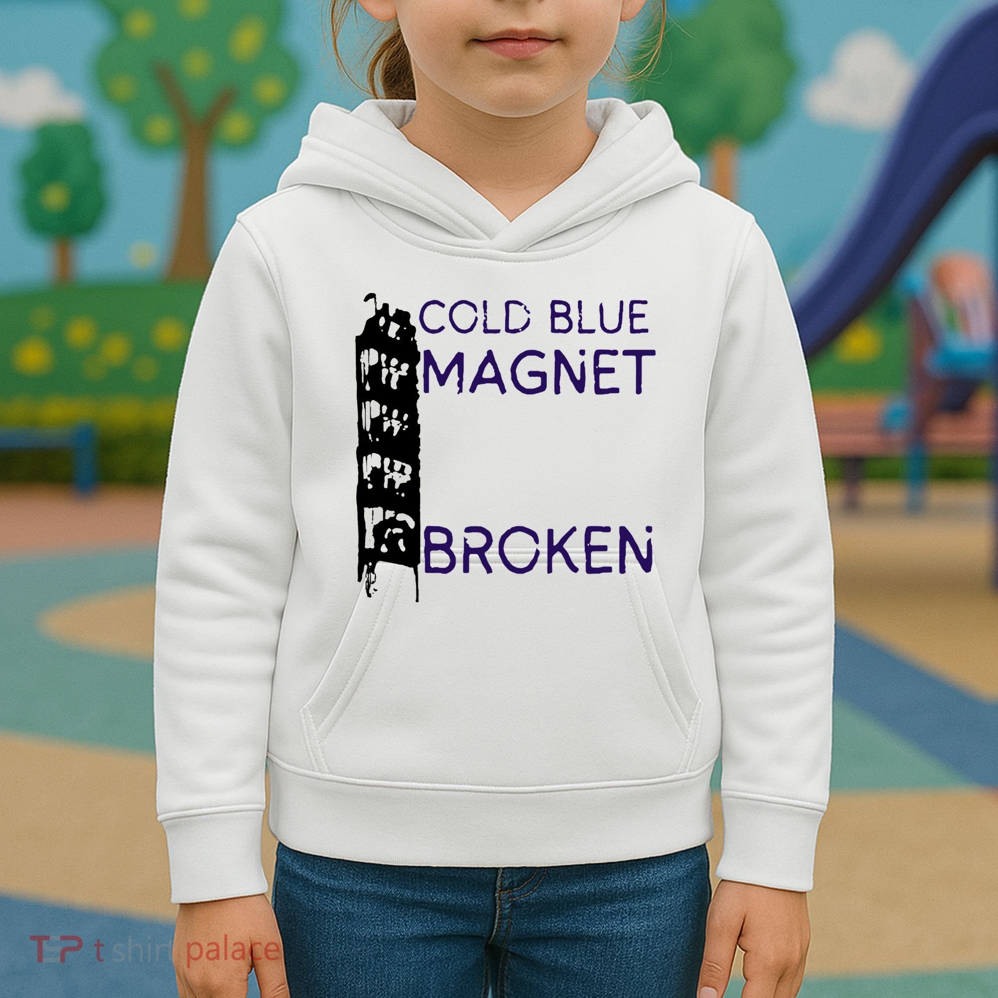 Cold Blue Magnet Broken Kids Hoodie
