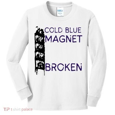 Cold Blue Magnet Broken Kids Long Sleeve Shirt