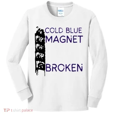 Cold Blue Magnet Broken Kids Long Sleeve Shirt