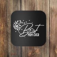 Cute Best Mom Ever Butterfly Dandelion Coaster thumb 0