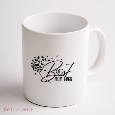 Cute Best Mom Ever Butterfly Dandelion Coffee Mug back