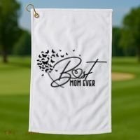 Cute Best Mom Ever Butterfly Dandelion Golf Towel thumb 1