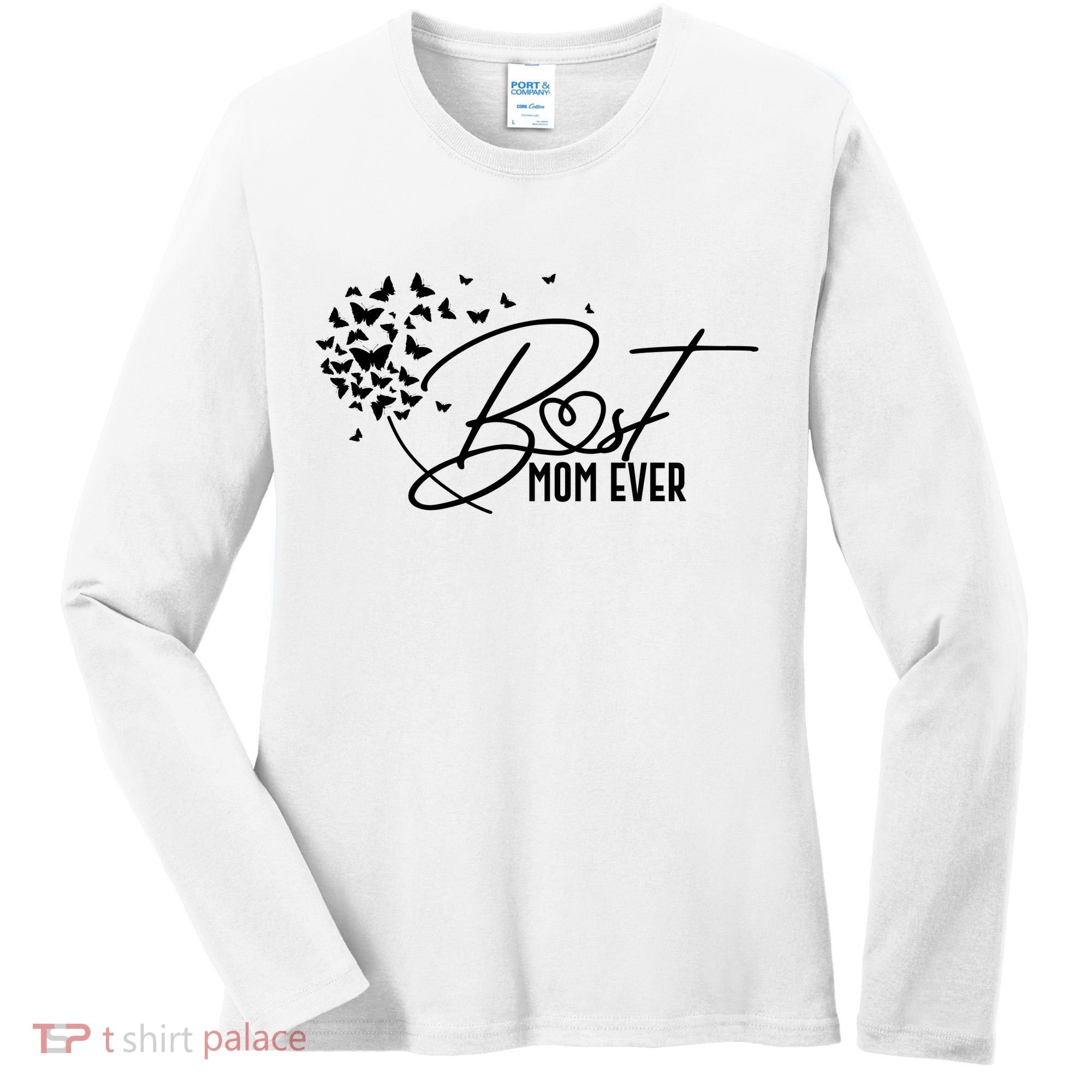 Cute Best Mom Ever Butterfly Dandelion Women's Long Sleeve Shirt