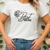 Cute Best Mom Ever Butterfly Dandelion Women's T-Shirt thumb 2