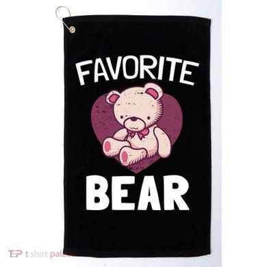 Cute Bear Nickname Heart In Love Gift For Lovers Gift Golf Towel