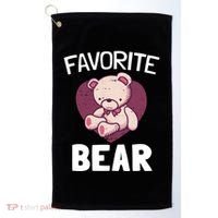 Cute Bear Nickname Heart In Love Gift For Lovers Gift Golf Towel thumb 0