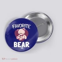 Cute Bear Nickname Heart In Love Gift For Lovers Gift Button thumb 0