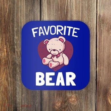 Cute Bear Nickname Heart In Love Gift For Lovers Gift Coaster