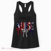 Coquette Bow Neuro Nurse 4th Of July Brain Neurology Nurse Women's Tank Top thumb 0