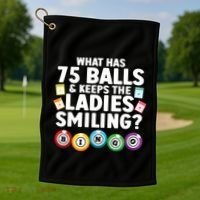 Cool Bingo Novelty Bingo Lover Bingo Player Golf Towel thumb 1