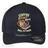 Coffee Books Naps Ball Python Snake Pet Ball Python Gift Flexfit Unipanel Trucker Cap