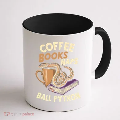Coffee Books Naps Ball Python Snake Pet Ball Python Gift Coffee Mug back