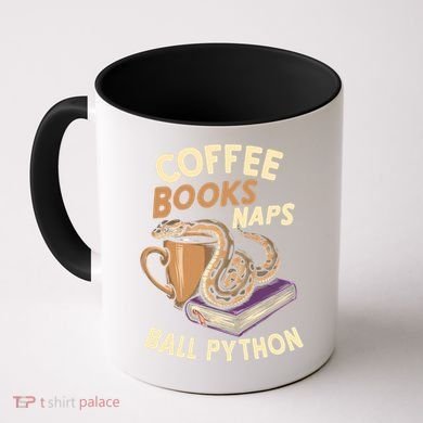Coffee Books Naps Ball Python Snake Pet Ball Python Gift Coffee Mug