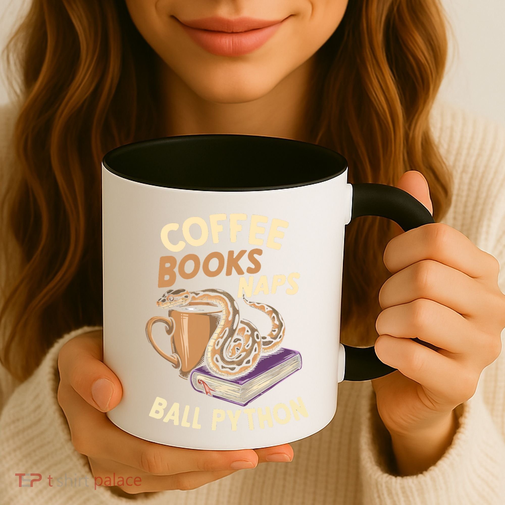 Coffee Books Naps Ball Python Snake Pet Ball Python Gift Coffee Mug