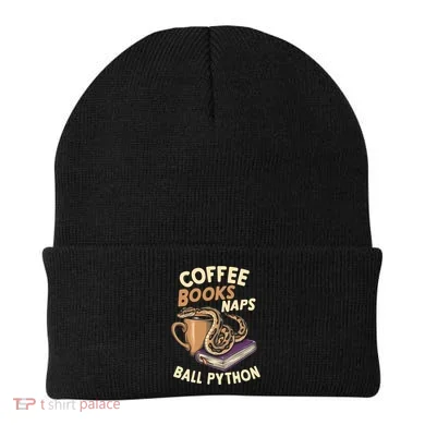 Coffee Books Naps Ball Python Snake Pet Ball Python Gift Beanie