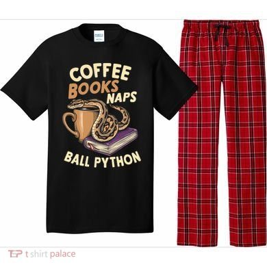 Coffee Books Naps Ball Python Snake Pet Ball Python Gift Pajama Set