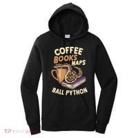 Coffee Books Naps Ball Python Snake Pet Ball Python Gift Women's Hoodie thumb 0