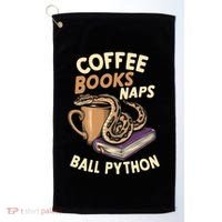 Coffee Books Naps Ball Python Snake Pet Ball Python Gift Golf Towel thumb 0