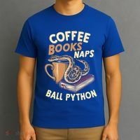 Coffee Books Naps Ball Python Snake Pet Ball Python Gift T-Shirt thumb 3