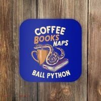 Coffee Books Naps Ball Python Snake Pet Ball Python Gift Coaster thumb 0