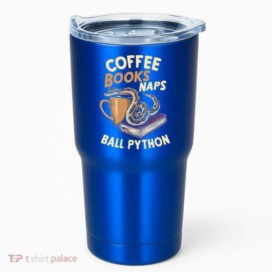 Coffee Books Naps Ball Python Snake Pet Ball Python Gift Tumbler
