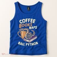 Coffee Books Naps Ball Python Snake Pet Ball Python Gift Tank Top thumb 2