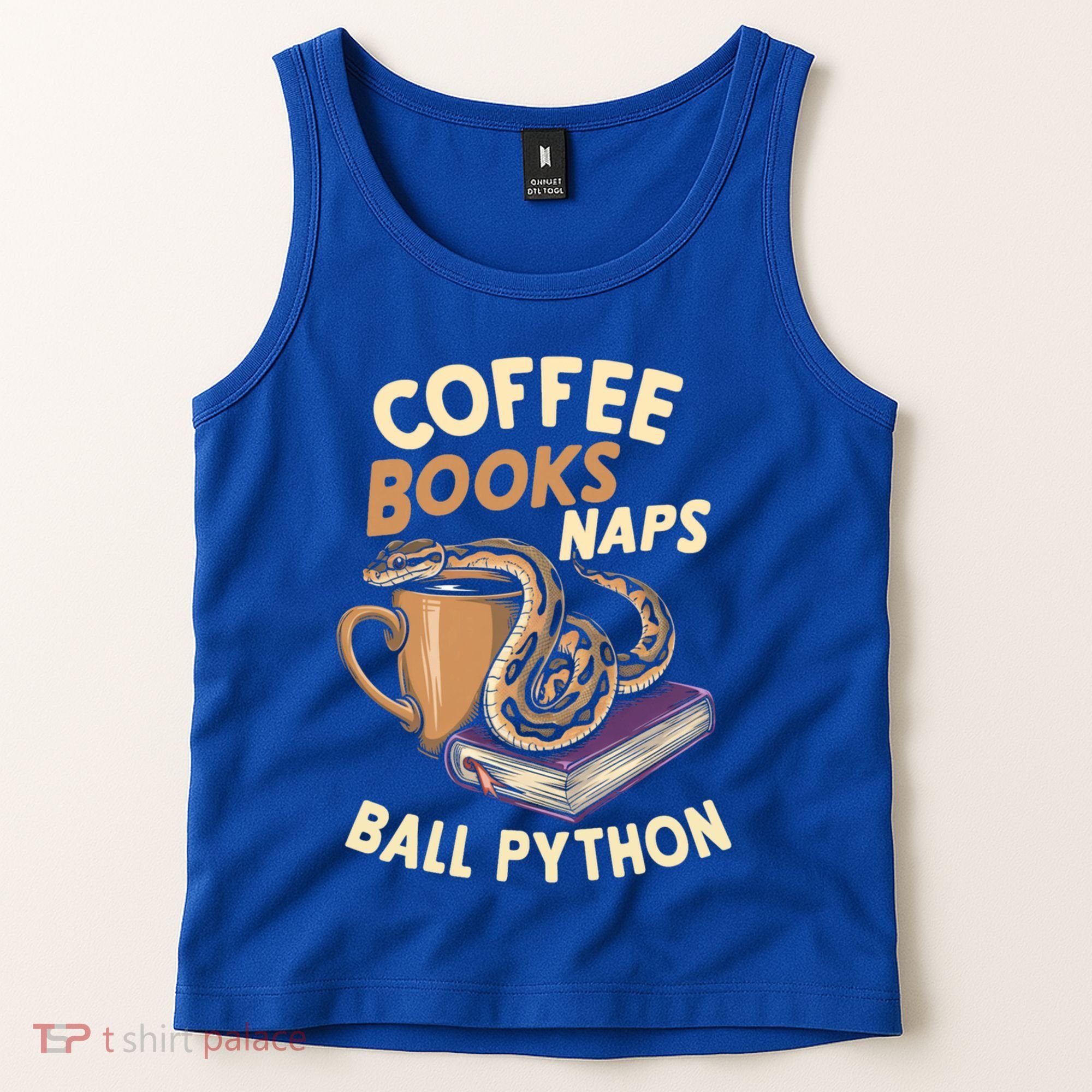 Coffee Books Naps Ball Python Snake Pet Ball Python Gift Tank Top