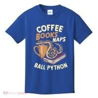Coffee Books Naps Ball Python Snake Pet Ball Python Gift Kids T-Shirt thumb 0