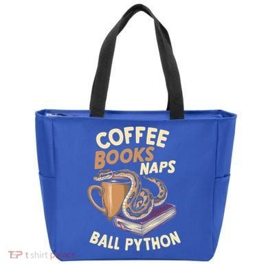 Coffee Books Naps Ball Python Snake Pet Ball Python Gift Tote Bag