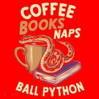 Coffee Books Naps Ball Python Snake Pet Ball Python Gift Santa Hat thumb 1