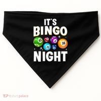Cool Bingo Night Art Bingo Lover Bingo Player USA-Made Doggie Bandana thumb 0