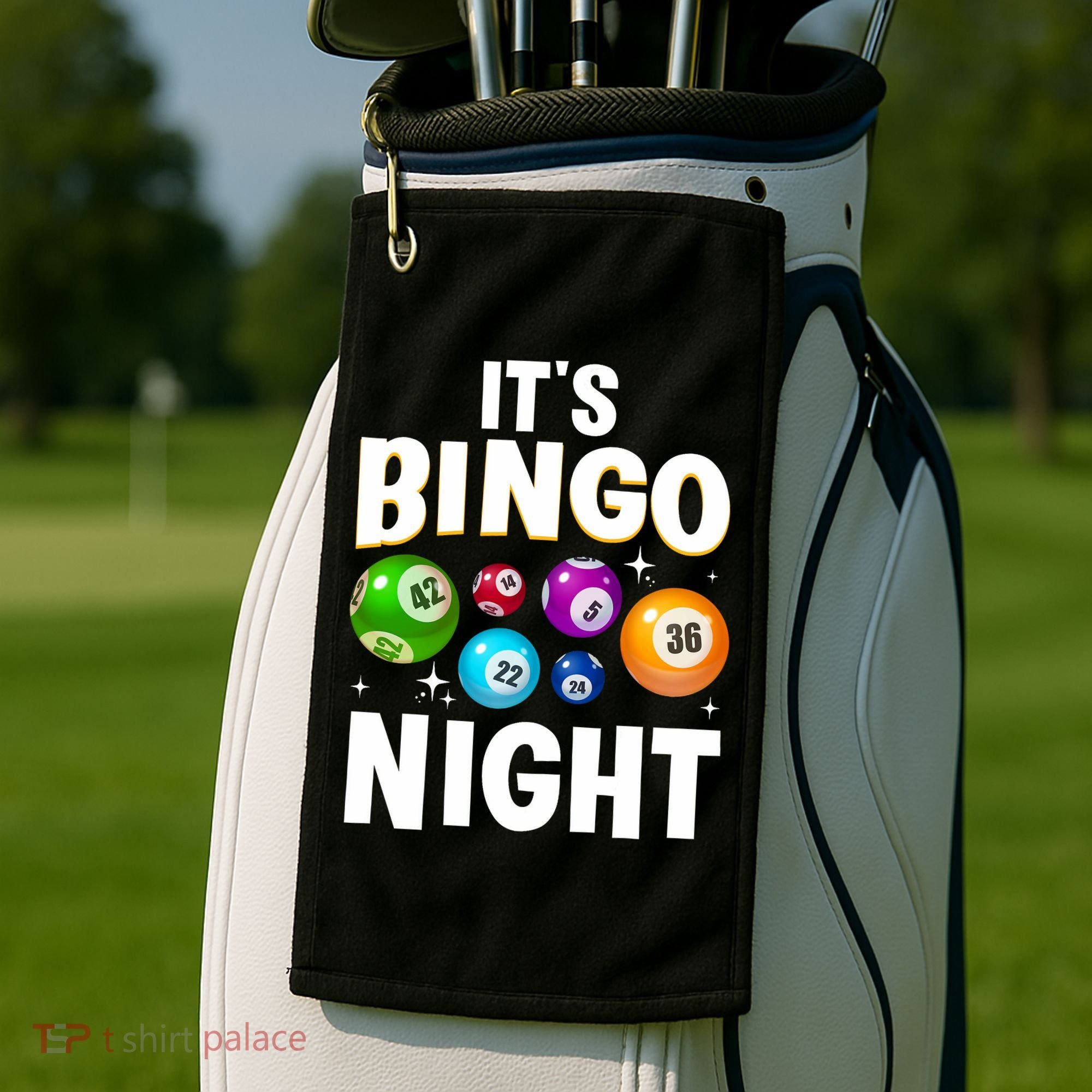 Cool Bingo Night Art Bingo Lover Bingo Player Golf Towel