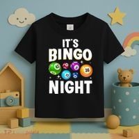 Cool Bingo Night Art Bingo Lover Bingo Player Toddler T-Shirt thumb 3