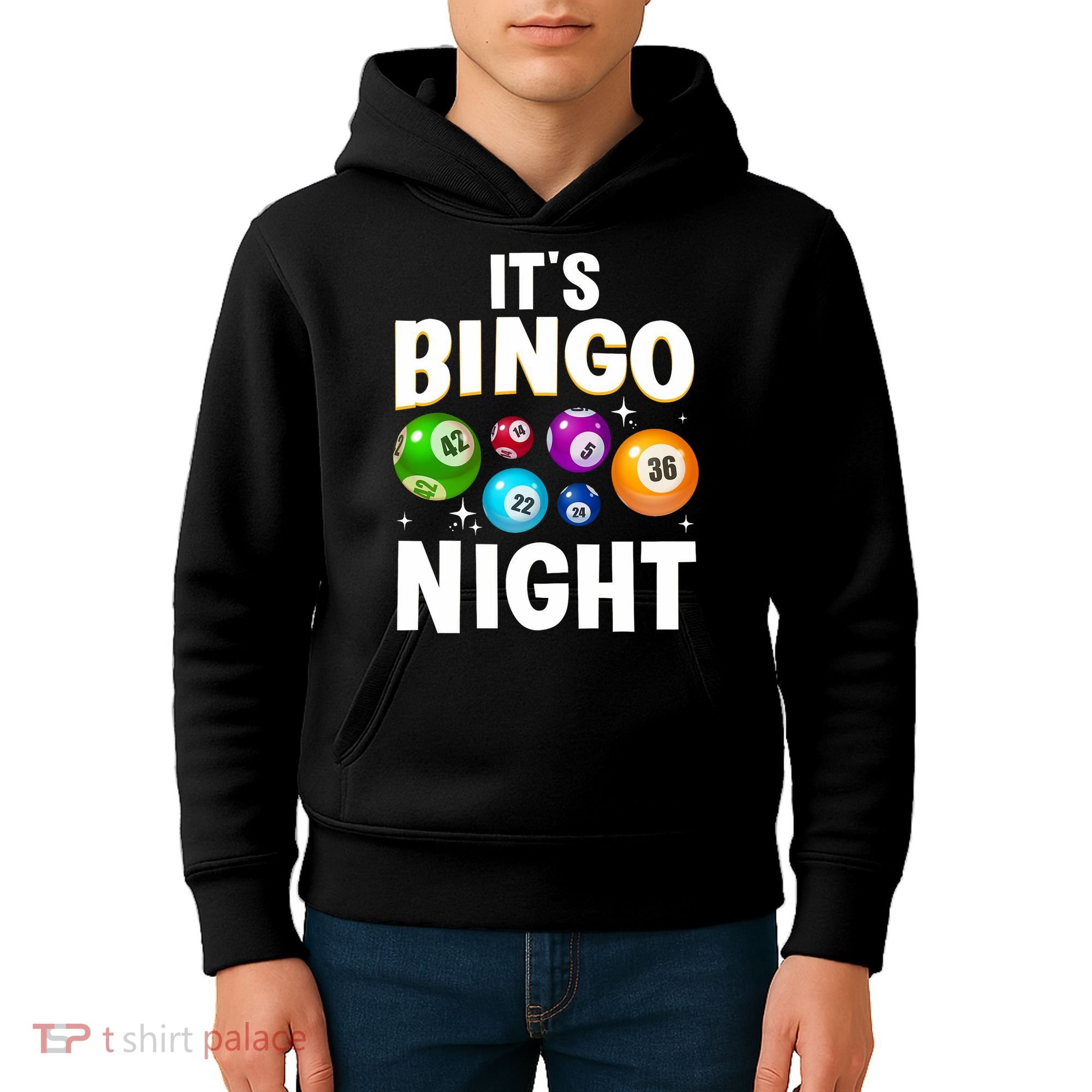 Cool Bingo Night Art Bingo Lover Bingo Player Kids Hoodie