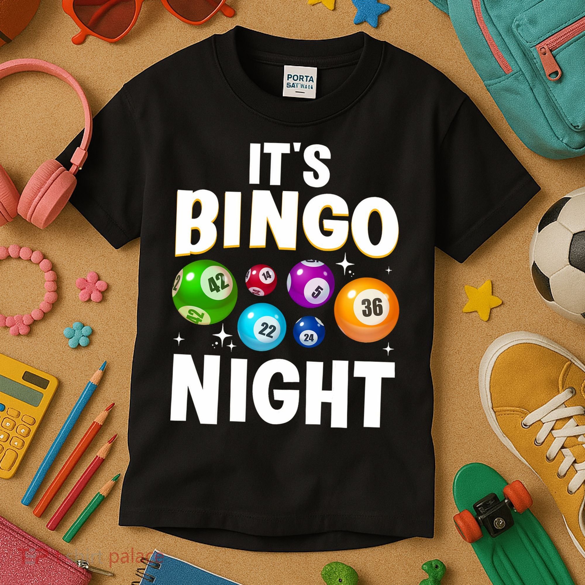 Cool Bingo Night Art Bingo Lover Bingo Player Kids T-Shirt