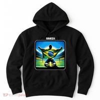 Cool Brazil National Soccer Team With Flag Hoodie thumb 0