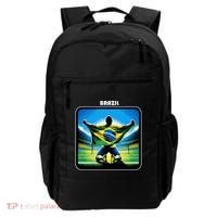Cool Brazil National Soccer Team With Flag Backpack thumb 0