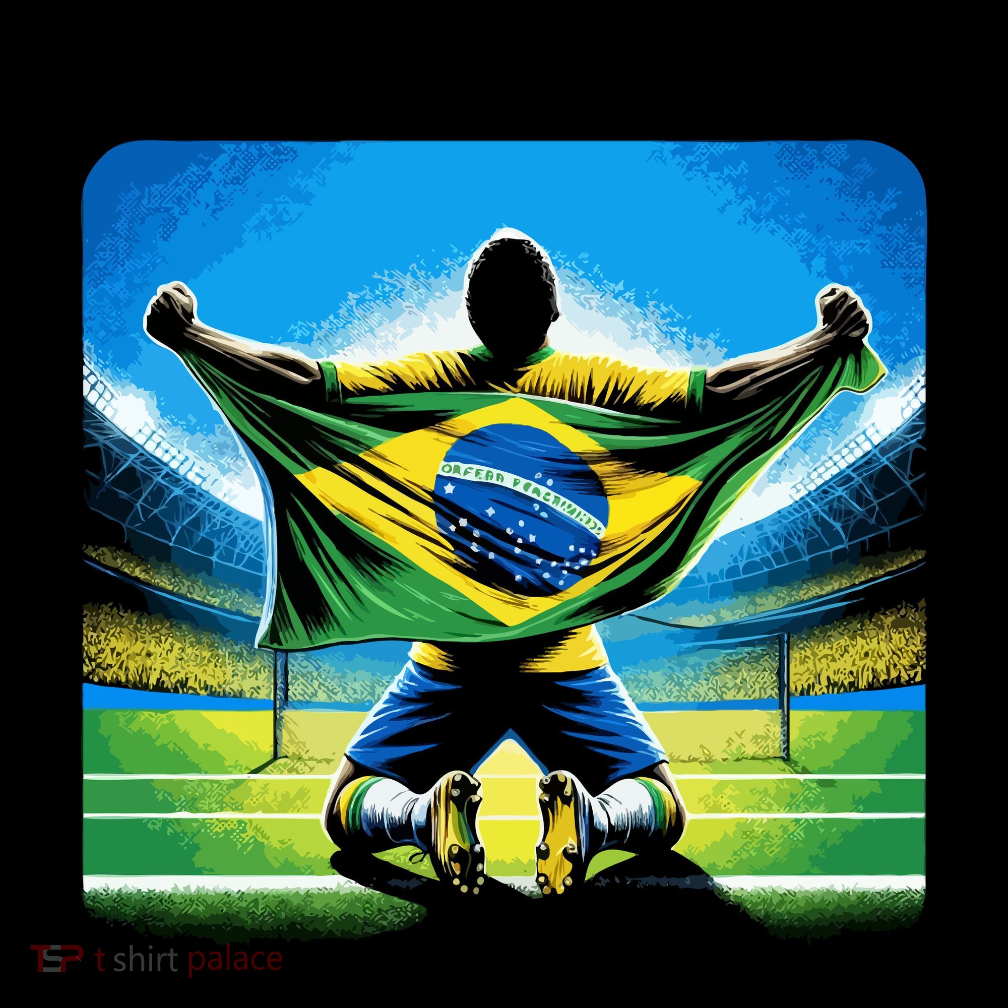 Cool Brazil National Soccer Team With Flag Coffee Mug