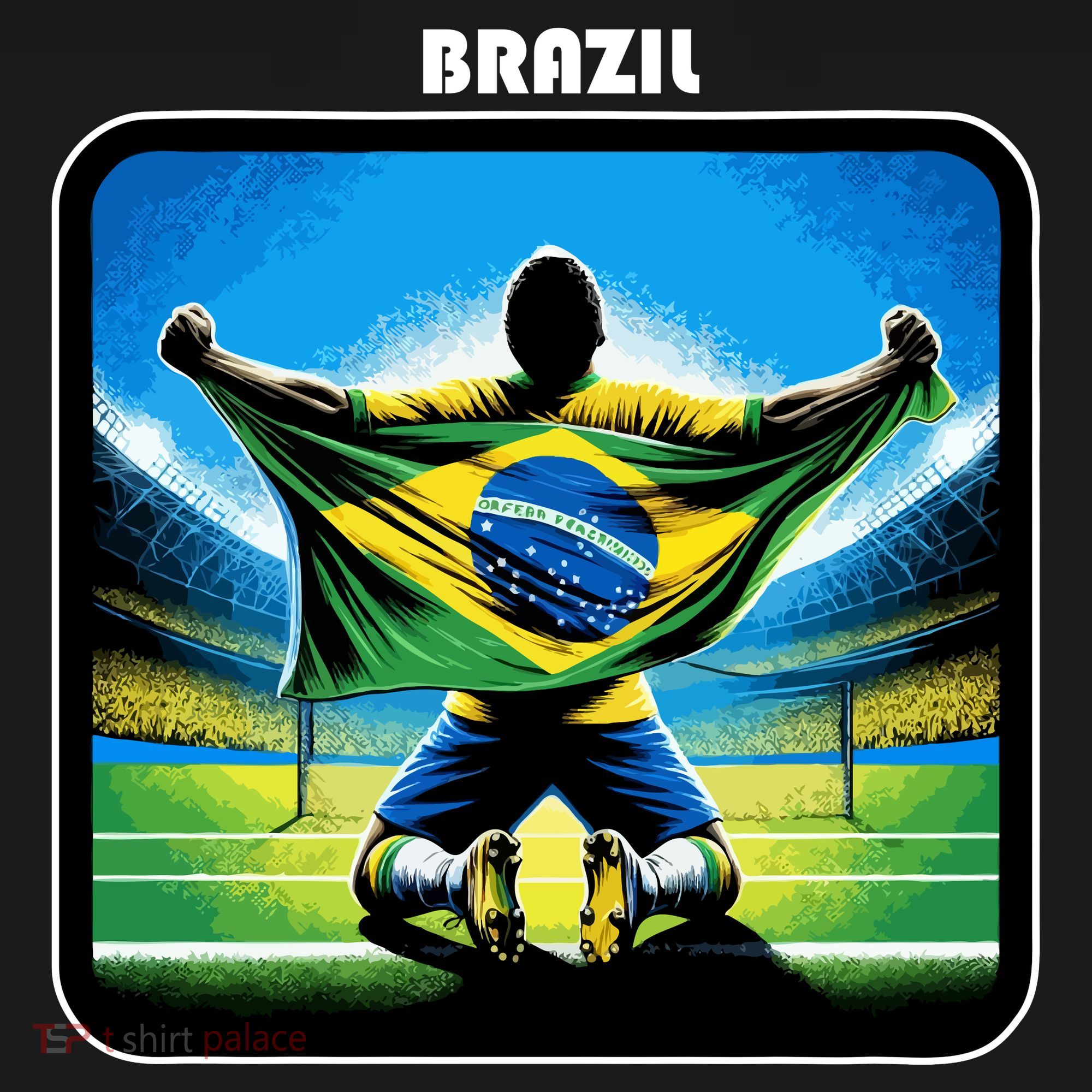 Cool Brazil National Soccer Team With Flag Women's Hoodie